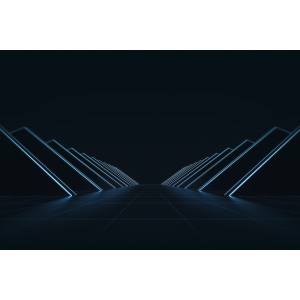 Wrought Studio Elger Glowing Neon Light On Canvas by Lemon_Tm Graphic